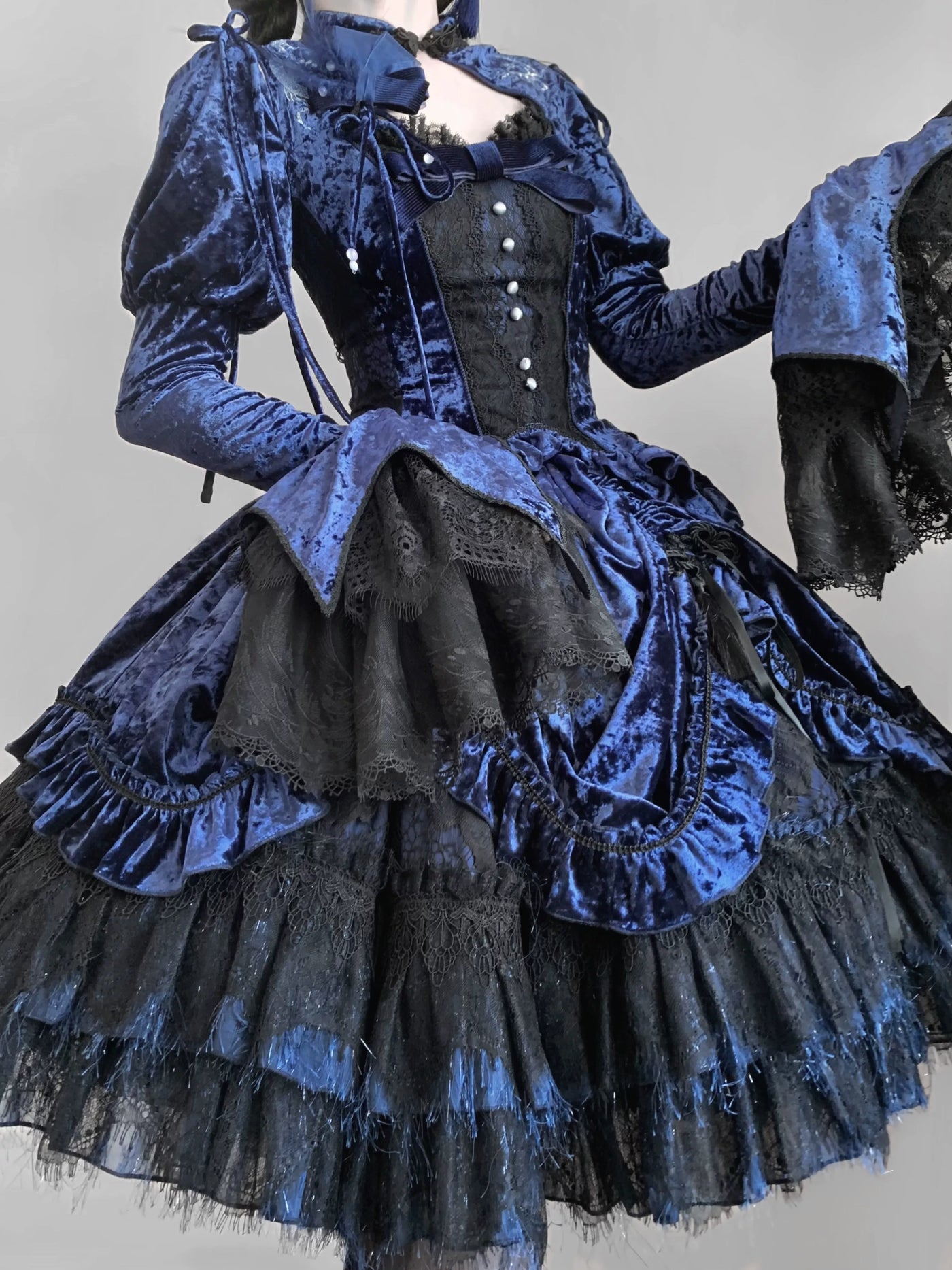 tonight - Yan She Ling - Velvet Hime-Sleeve Top, Vest or Lift-Up Skirt