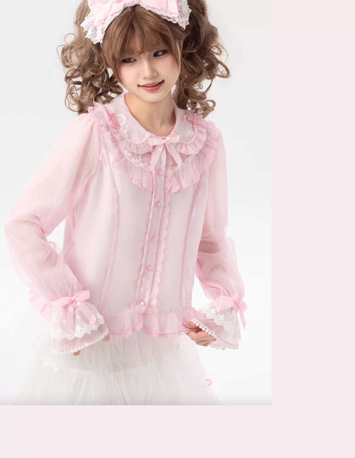 Galette Bunny - Fruit Jelly - Long-sleeve Lolita blouse with a ruffled collar