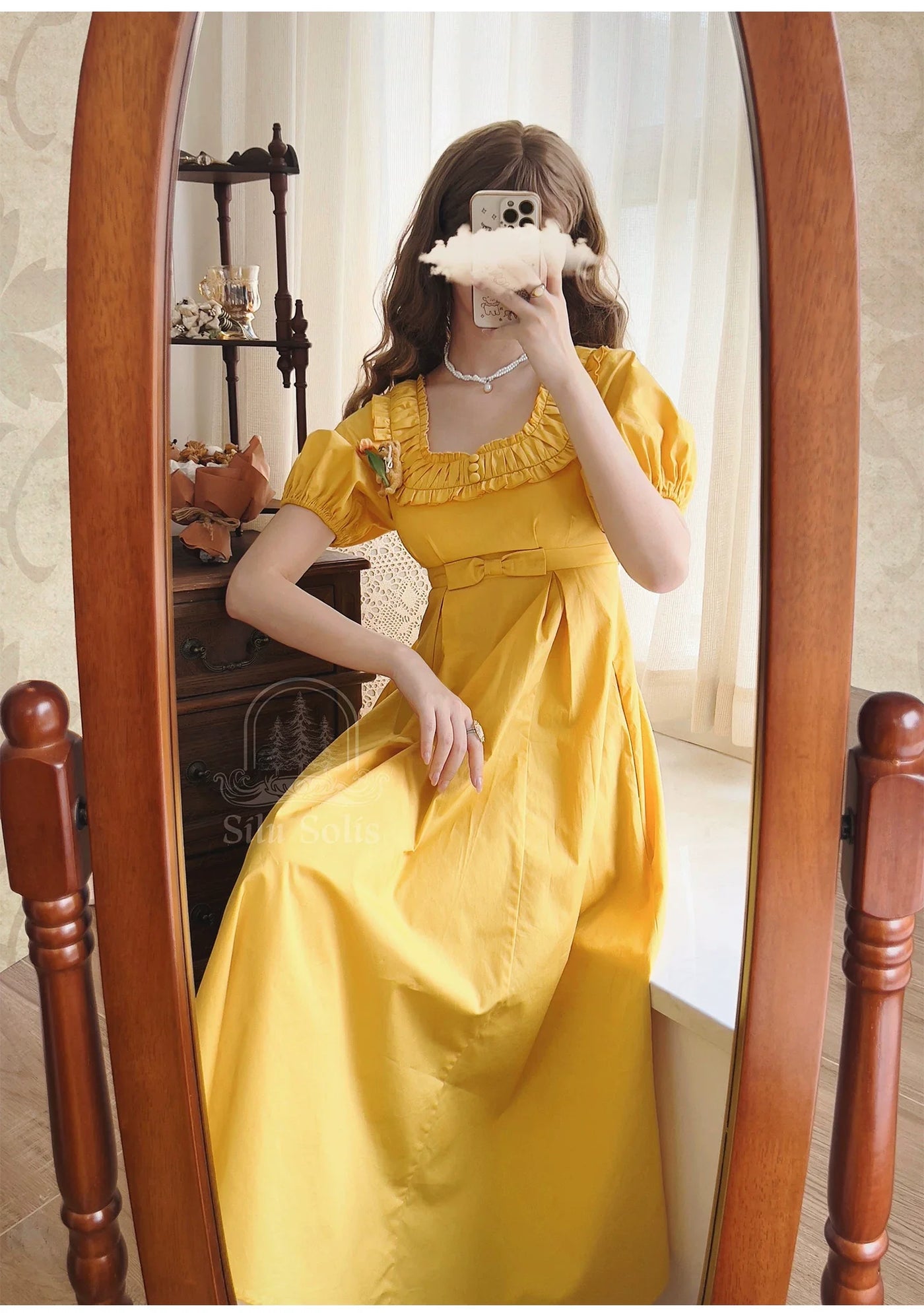 Forest Wardrobe - Morning Forest - Cotton Empire Waist OP Dress with Built-in Bra Pads