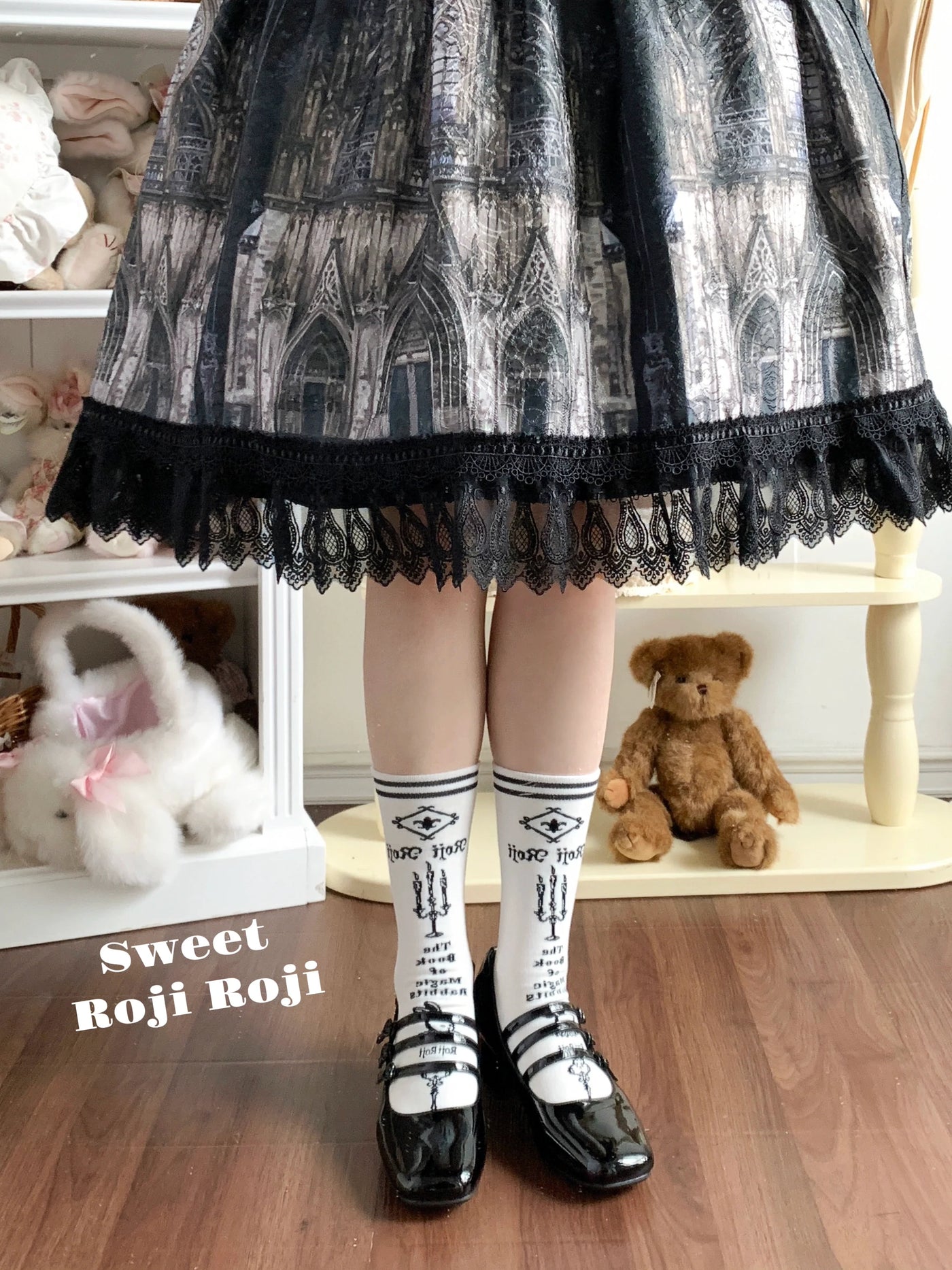 Roji Roji - Printed Cotton Sweet Lolita Calf - Socks Socks
