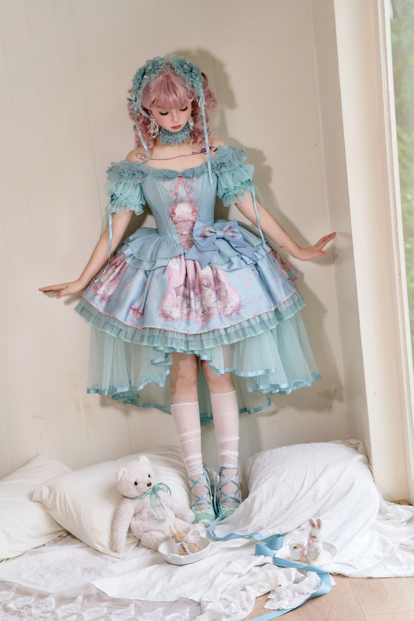 tonight - Lost Dreamland - Dreamcore Ballet Separates with Asymmetrical Vest and Skirt Options