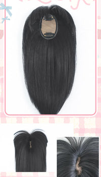 Dalao Home - Top and fringe hairpieces - natural and blue-dyed options - Machine-Made Thick Fringe Piece, Natural Colour