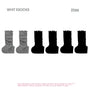 Gray + black + black, 3-pair set / One Size