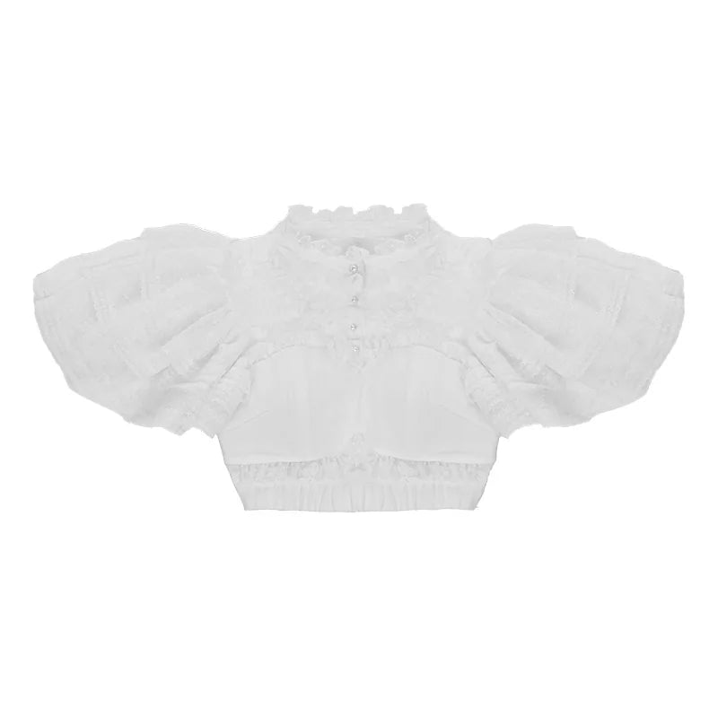 With PUJI - Sunset on the Seine - Lolita Blouse, Lace Trim detail view 8
