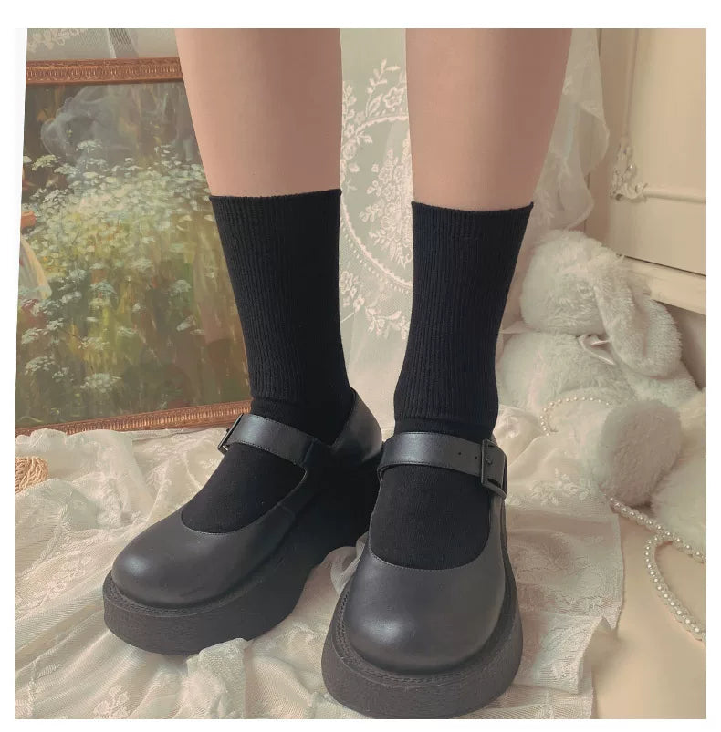 Sock Noble - Classic Academy - Mid-Calf Socks with Vertical Ribbing
