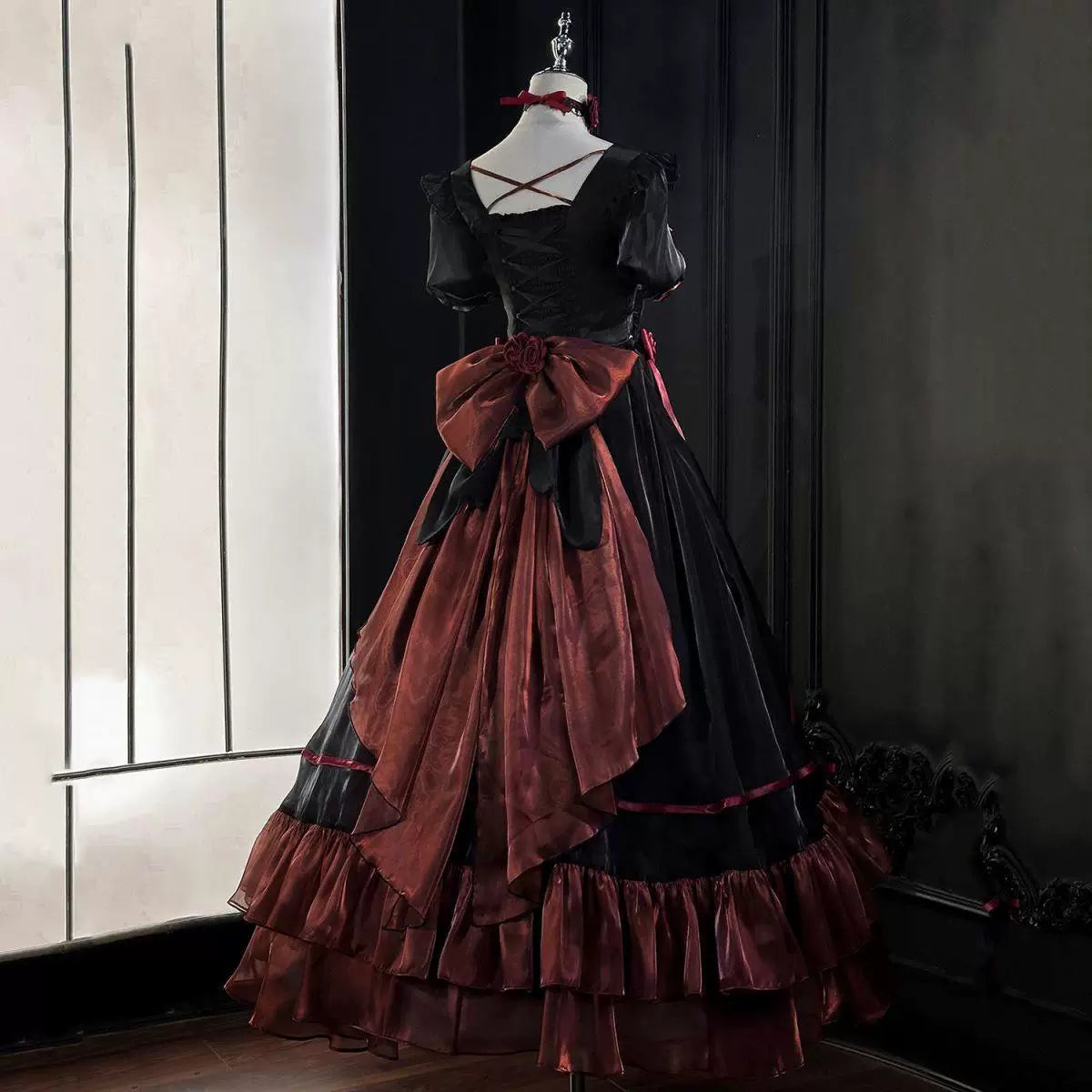Sweetheart Dream Machine - Bridal Princess - Long Lolita Dress with Tiered Ruffles