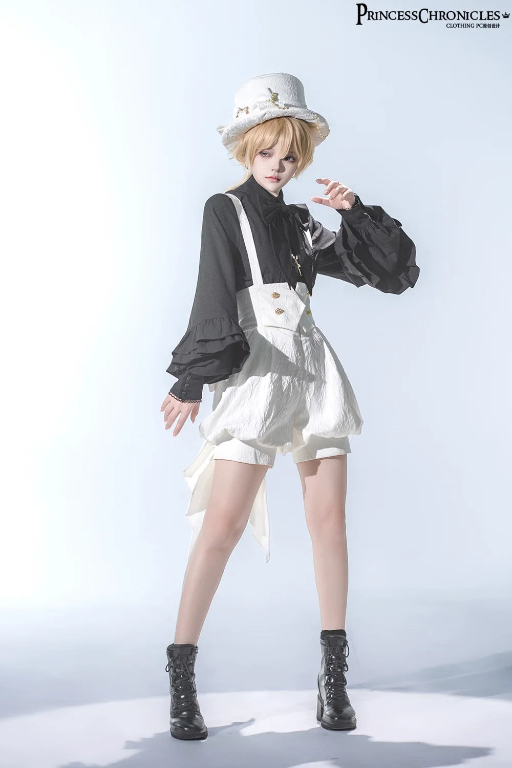 Princess Chronicles - Doll - Ouji Lolita Pink Blouse & White Shorts