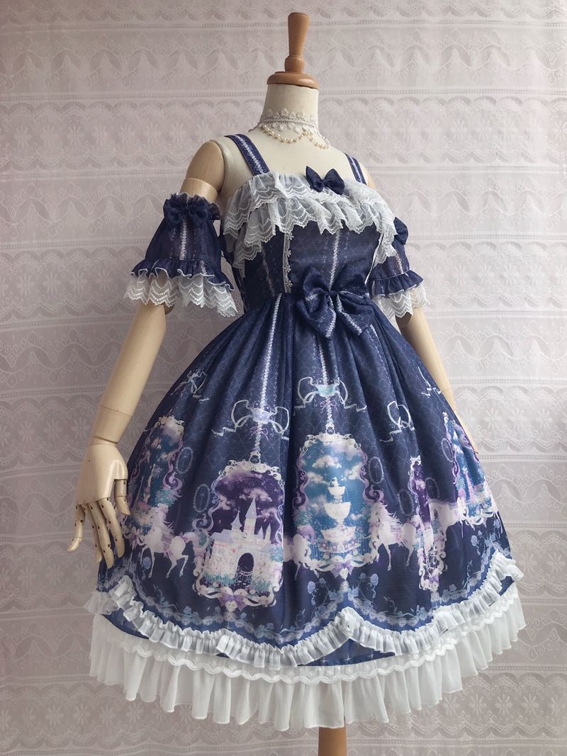 Yilia - Unicorn's Secret Garden Summer - Lolita JSK Dress JSK Dress