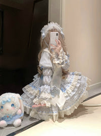 Sugar Cube - Daydream - Low-Waisted Doll-Style OP Dress - Light blue detachable sleeves / S