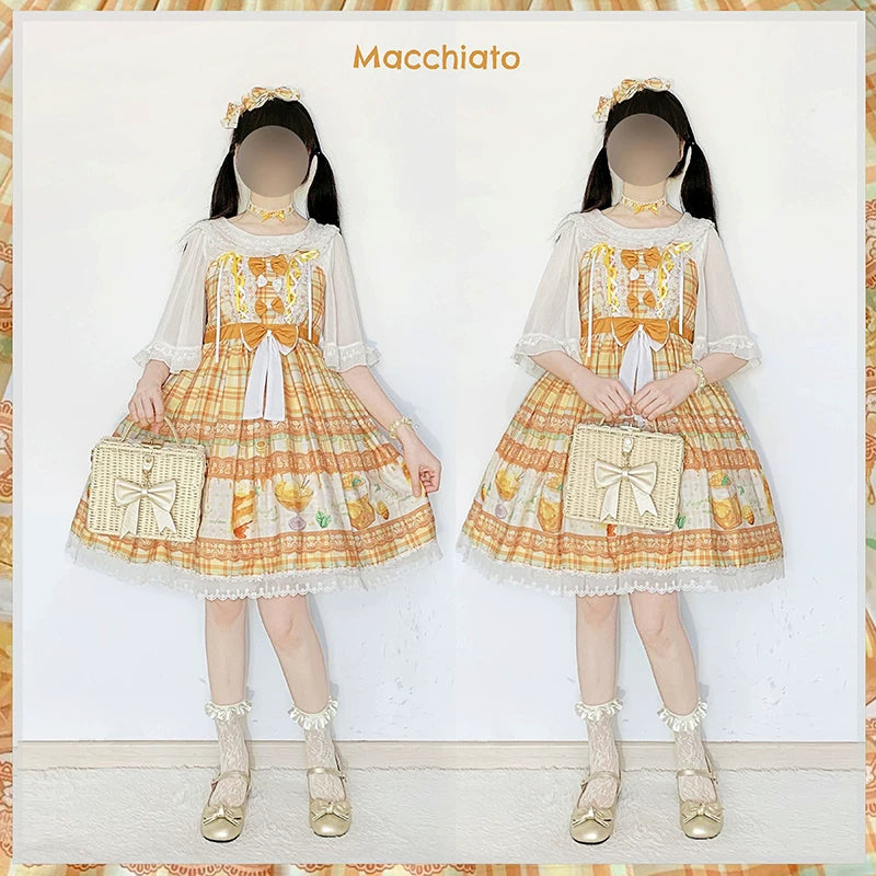 Lolita - Mango Macchiato - Ginger Yellow Sweet Lolita JSK