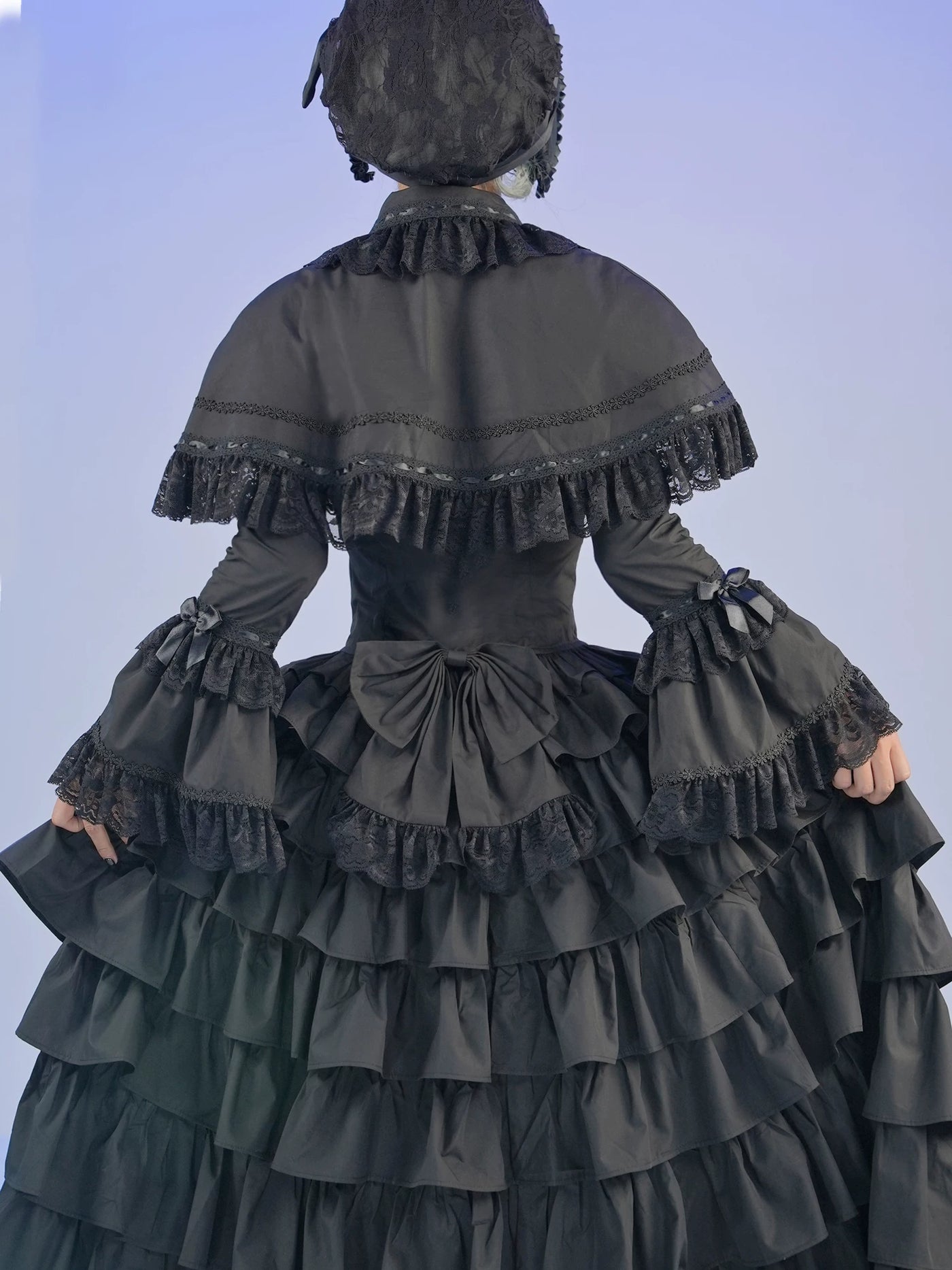 LACE GARDEN - Knight Manor - Hime-Sleeve Blouse Two-Piece Set with Detachable Shawl