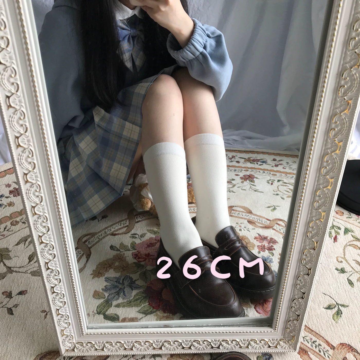 Chubby Bear Tales - Custard Bun - Two-Pair Ribbed Tube Socks in Multiple Lengths