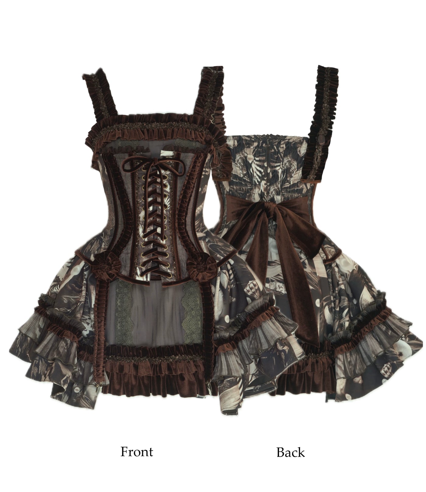 Nololita - Dream in Dream - Long or Short JSK with Layered Ruffle Skirt