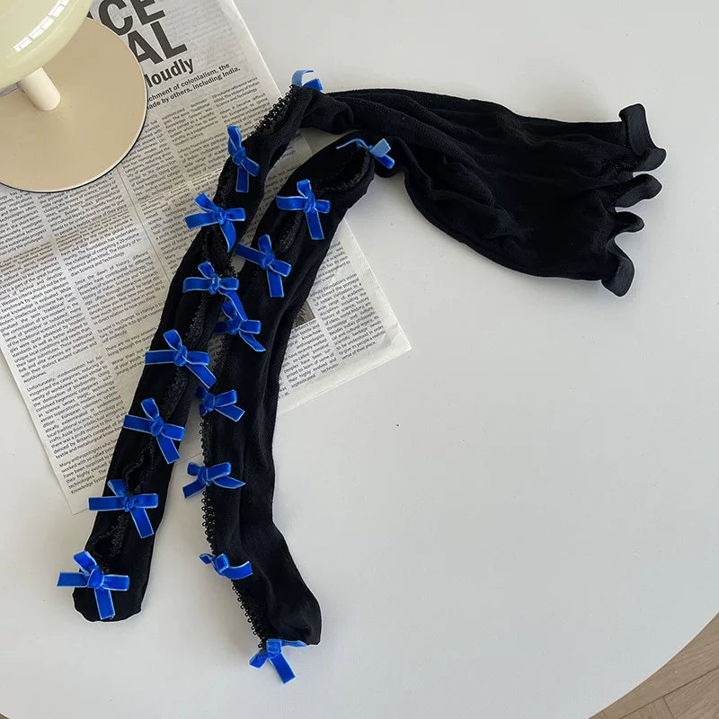 Sock Noble - Bow Lace Cutout - Tights with Openwork Lace Panels