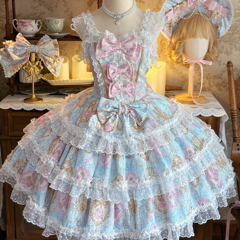 Lady Han Candelabra Chapter JSK dress by Lolita Fetch, featuring elegant original design with intricate details and a classic lolita style.