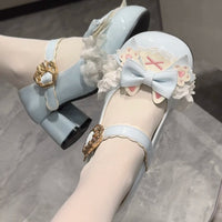 Kitten Toast - Cat Paw Party 3.0 Lace - Cat-Heel Mary Janes - Blue - 4.5 cm Heel / 34