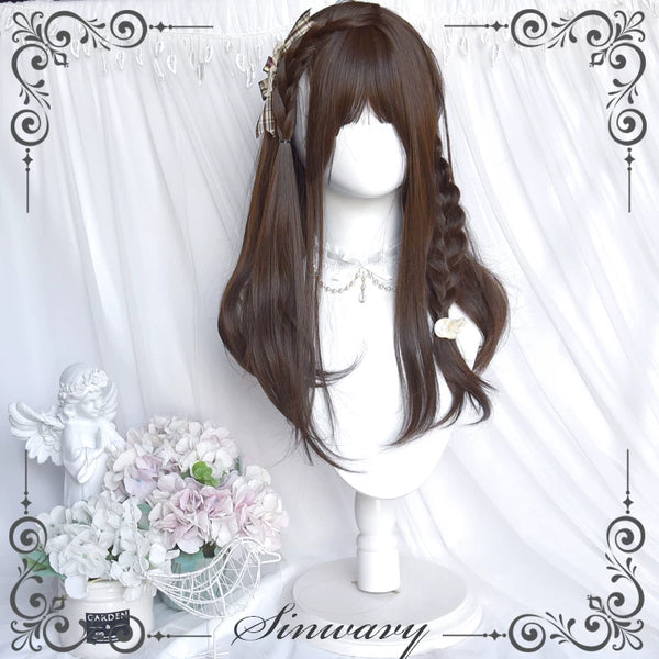 Dark-brown long curly Lolita wig - view 1