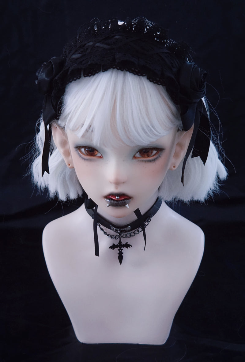 Strange Sugar - Gothic Handmade Black Rose Hairband - Headwear