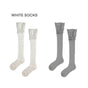(2-pair set) White + light gray / One Size
