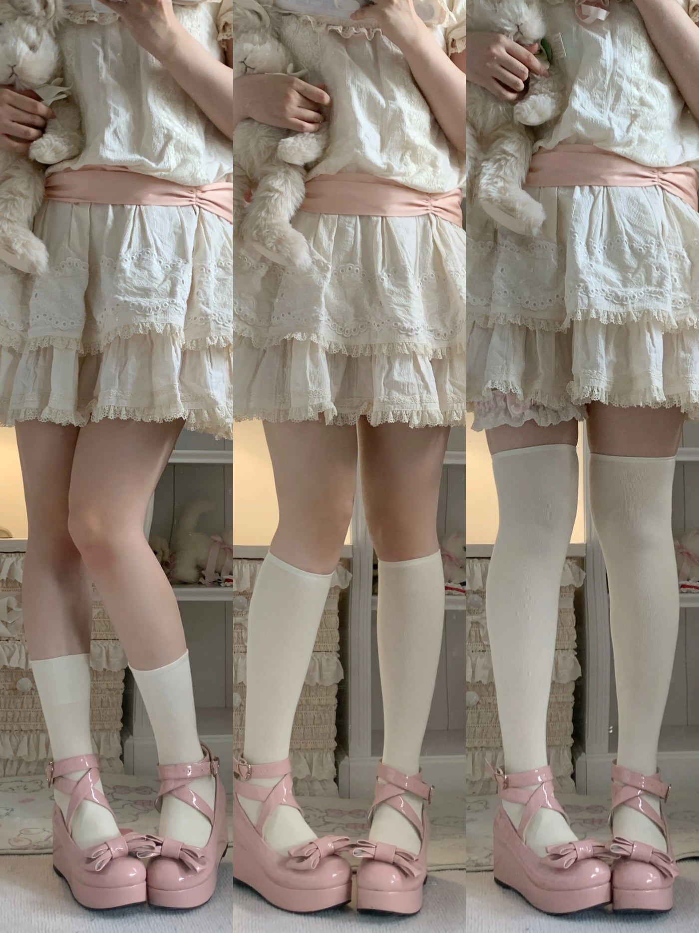 roji roji - Four-Length Uniform Basics - Socks in Short, Mid-Short, Calf and Over-the-Knee Lengths