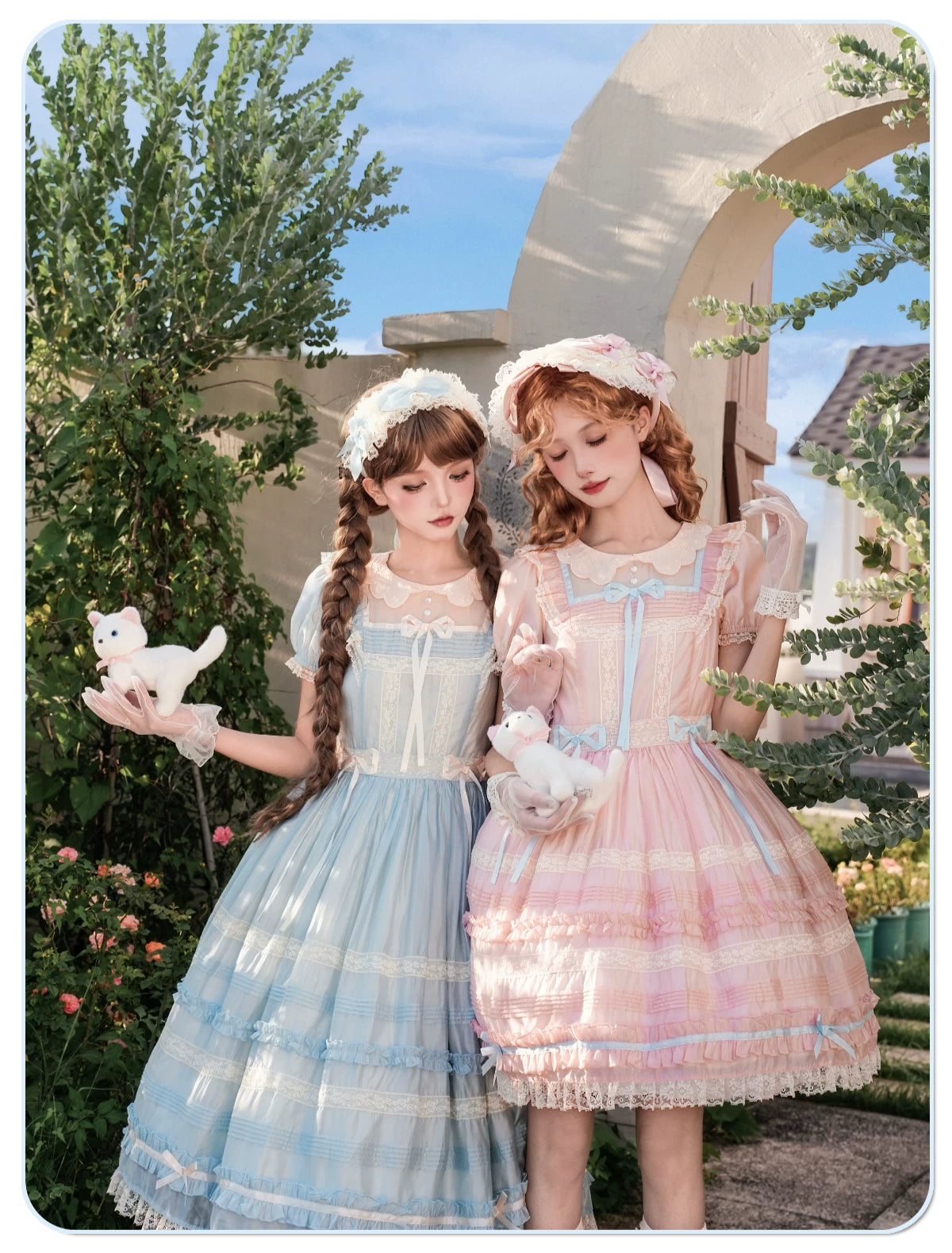 Pumpkin Planet - Perlita 2.0 - Short-Sleeve OP Dress with Embroidered Collar