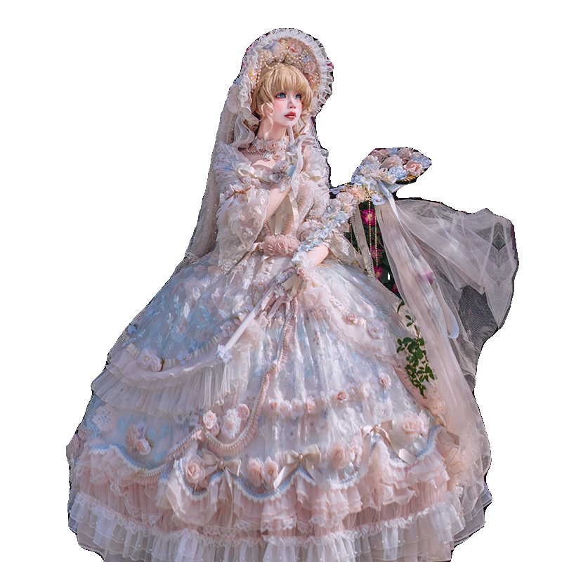 Maoxi Xiaoxiannu Lolita - Rose Banquet - One-piece lolita dress