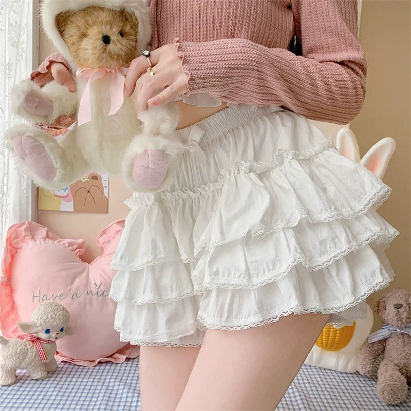 Sugar Girl - Cotton Lolita Bloomer - Loose Ruffled Hem Petticoat