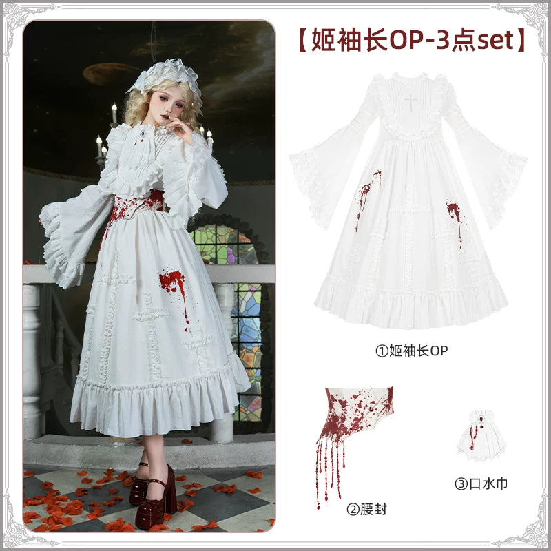With PUJI - Cruciform - Gothic Lolita OP Dress detail view 13
