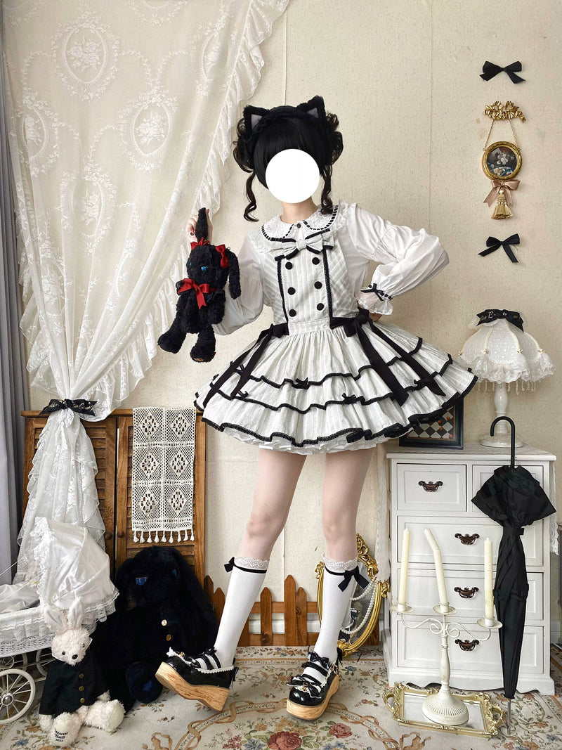 White Tea Story - Mianmian Ice - Three-tier 100% cotton lolita jumper