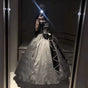 Silver Gray Dress Long Style / S