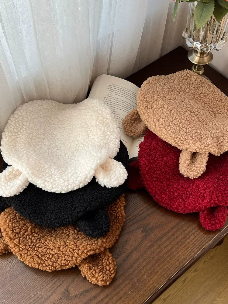 With PUJI - Rongrong - Lolita Hat, Detachable Styling & Plush Texture detail view 3