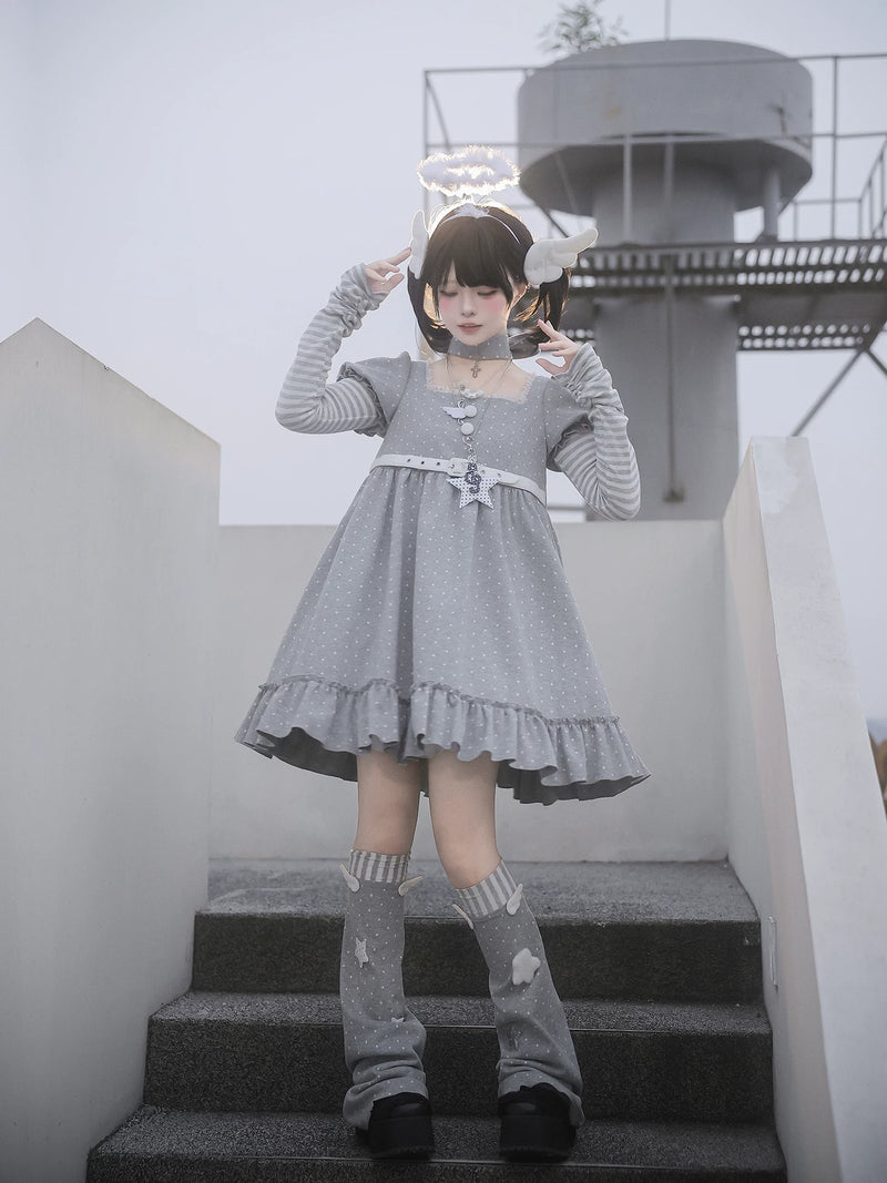 With PUJI - YUME - Sweet Lolita OP Dress, Print detail view 3