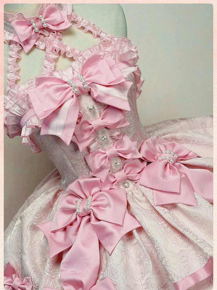 Alice Girl - Sweetheart Petal - Sweet Lolita Petal Hem JSK Dress, Halter Neckline