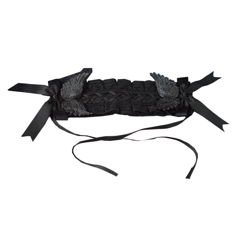 Strange Sugar - Black Wings Halloween Goth Lolita - Hairband Headwear