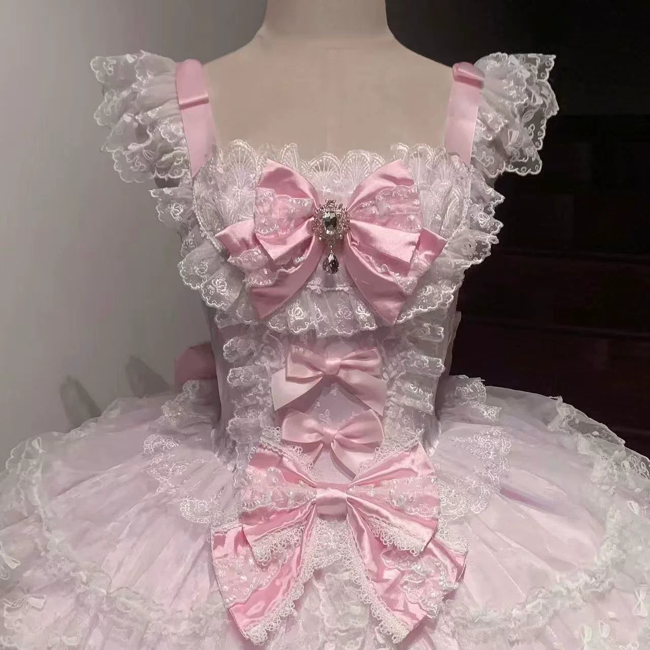 Sugar Girl - Floral Dream Isle - Sweet Lolita Doll-like JSK Dress, Bows & Lace