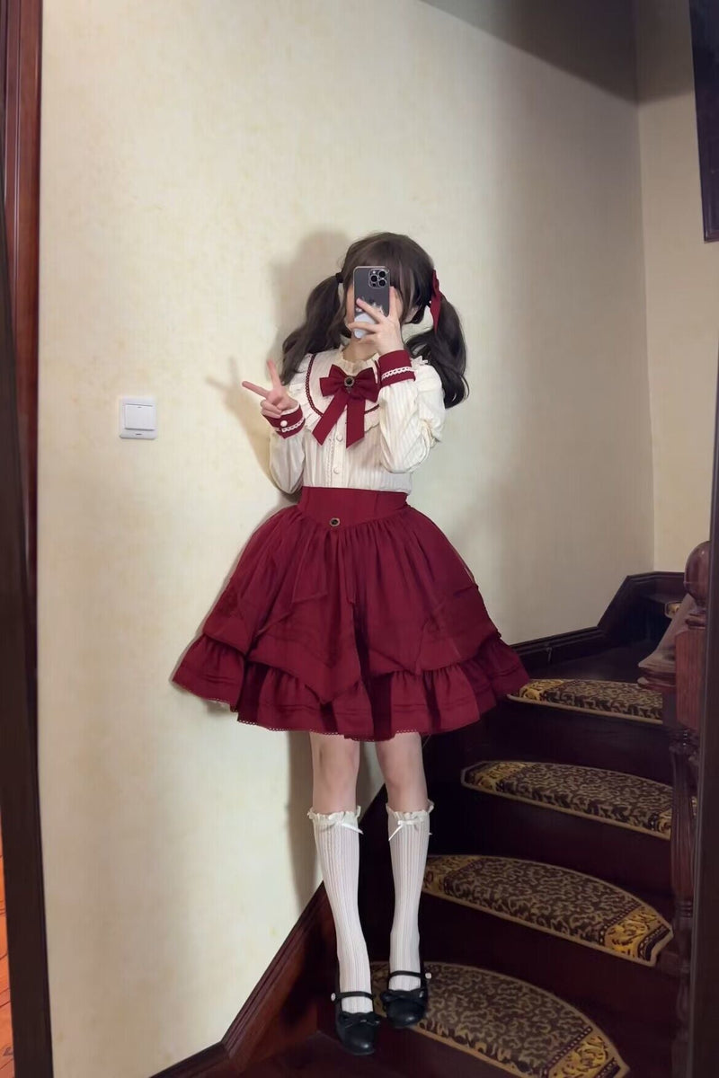 Uncle's Workshop - Rich Girl - Elegant Lolita Blouse and Skirt, Detachable Sleeves