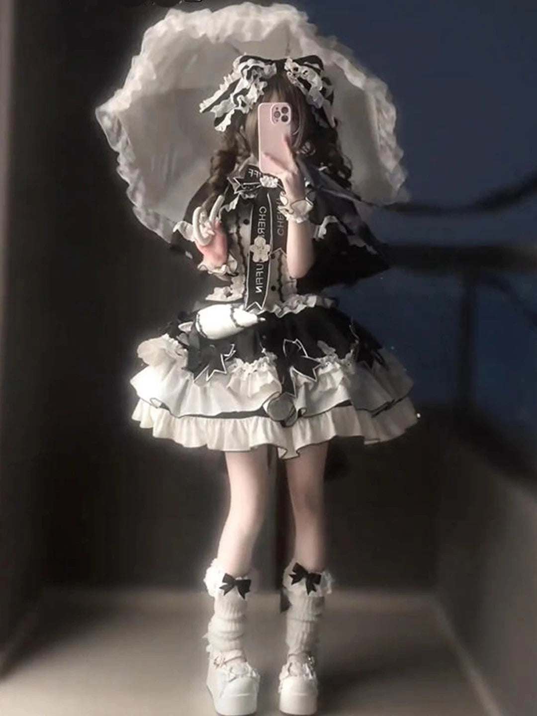 Creamy - Pastry Chef - JSK dress set with cape, train, hand sleeves and piping bag