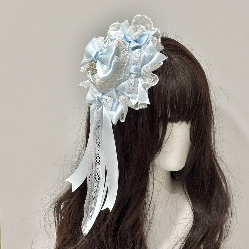 Cat Tart - Pastel Mini Top Hat - Mini Top Hat with Layered Bows