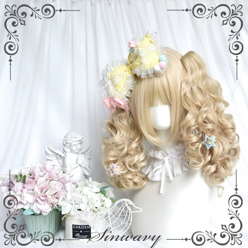 Sinwavy platinum blonde doll curl ponytail wig - view 3