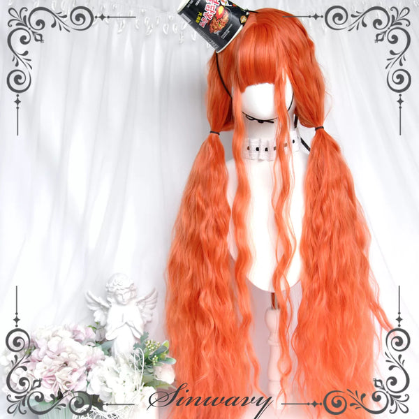 Sinwavy Waltz bright orange water-wave wig - view 1