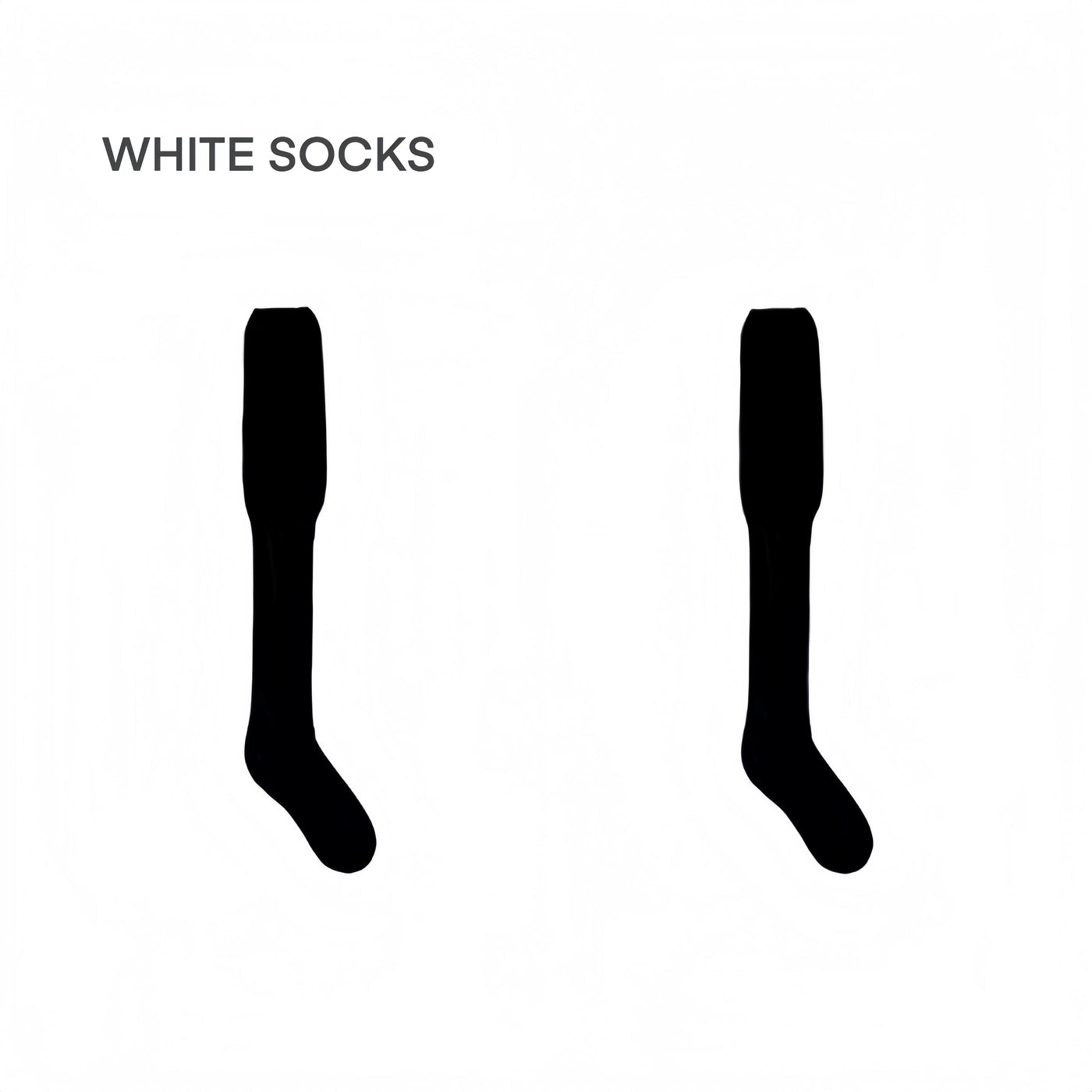 White Socks - Y2K Punk - Over-the-Knee Socks with Flared Leather Leg Sleeves
