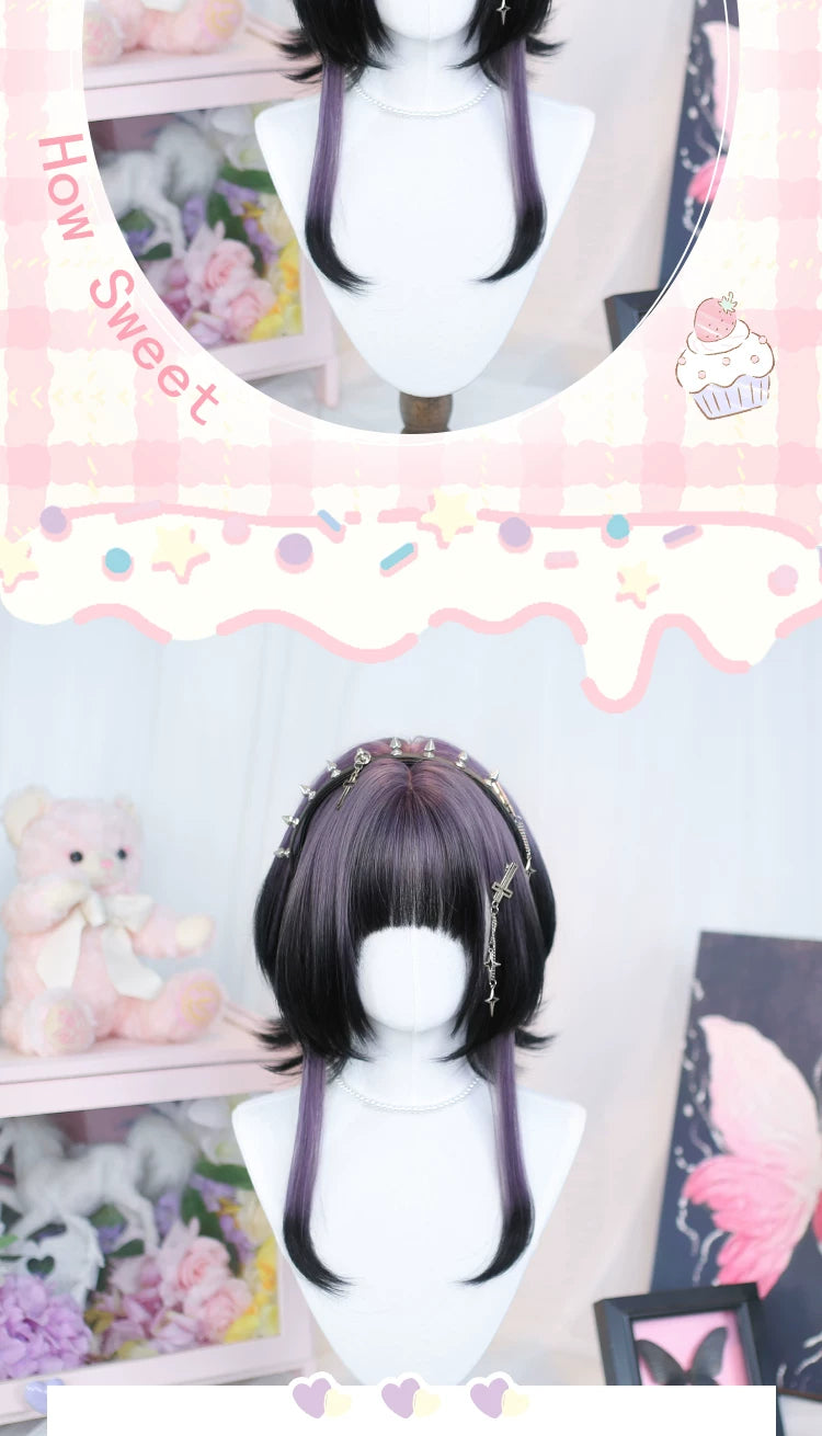 Dalao Home Dark Thorn black purple gradient wig - additional view 3