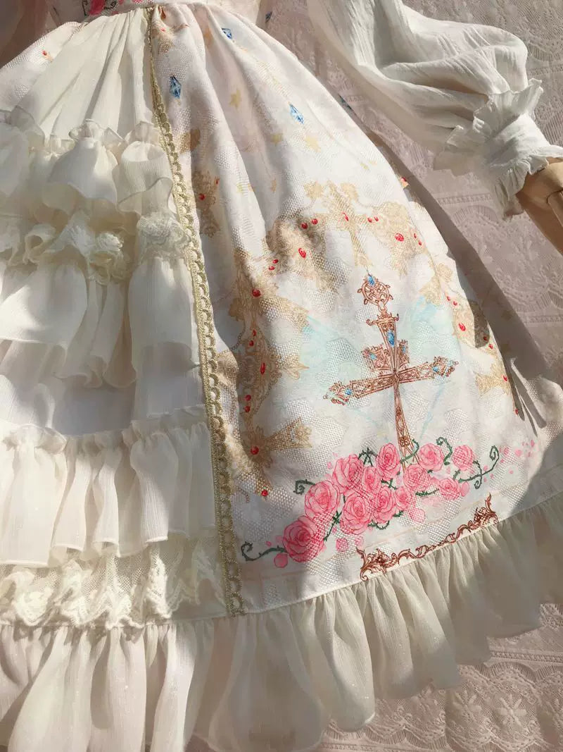 Yilia - Peacock Cross - Open Front Jacquard JSK