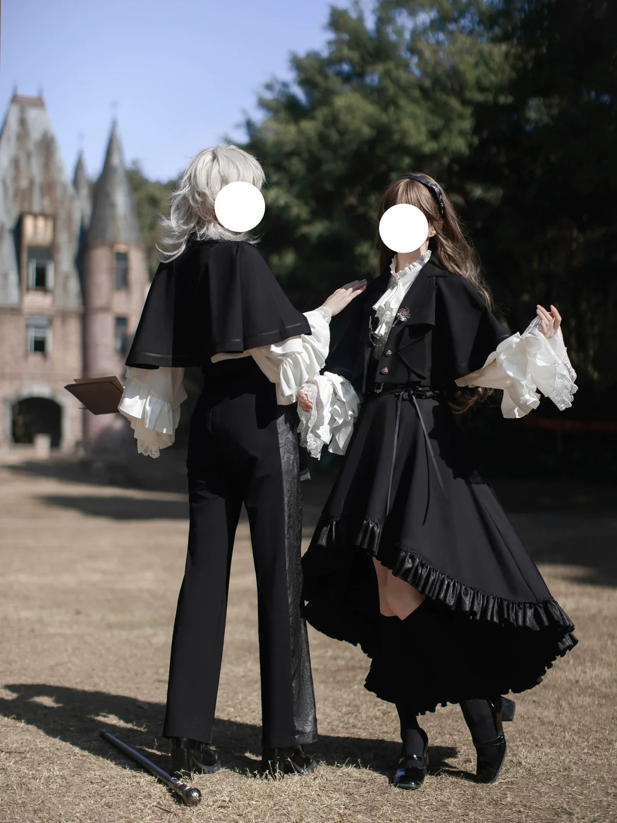 Every Page of The Poem - Night & Day Sonata - Ouji Lolita Princess Sleeve Shirt & Pants Set