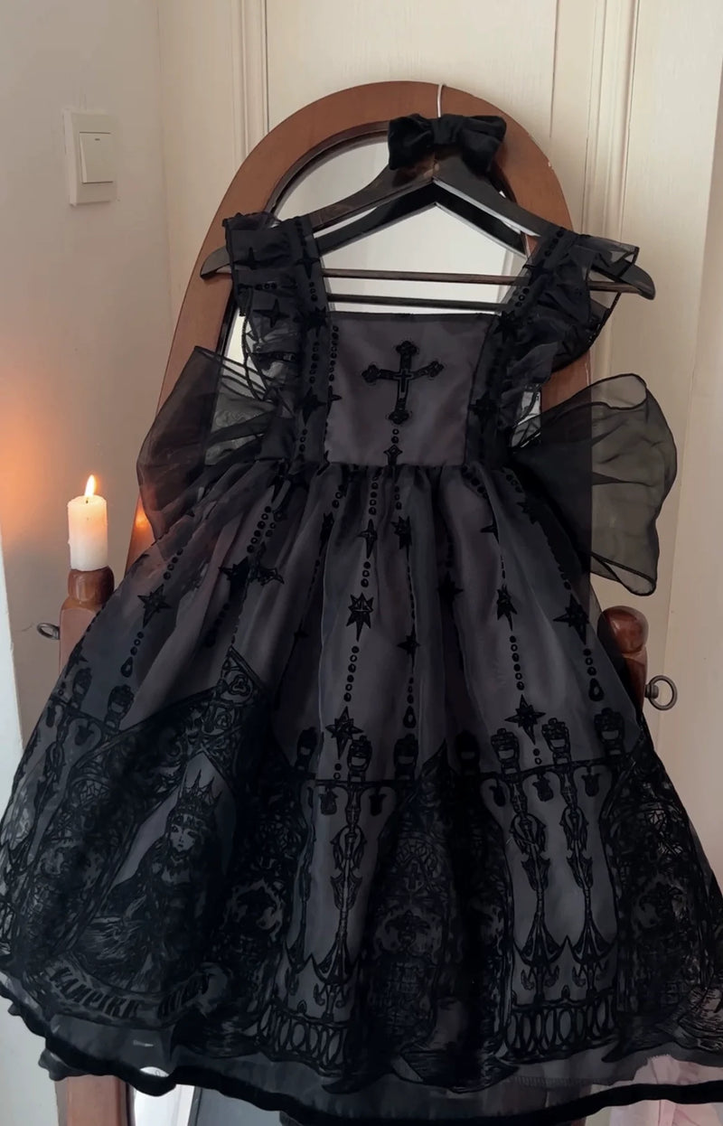 Sugar Girl - Cross Witch - Gothic Lolita Jumper Dress Suspender Dress