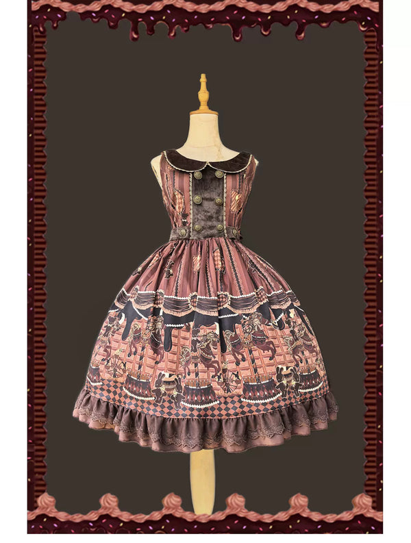 Infanta - Chocolate Carousel - Cotton Sateen JSK