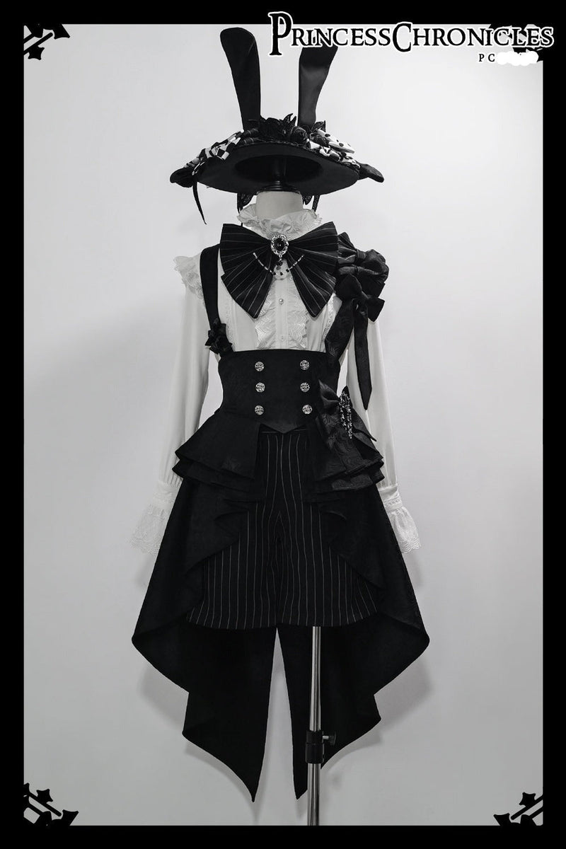 Princess Chronicles - Rabbit Theater - Ouji Lolita White Blouse and Striped Shorts Set