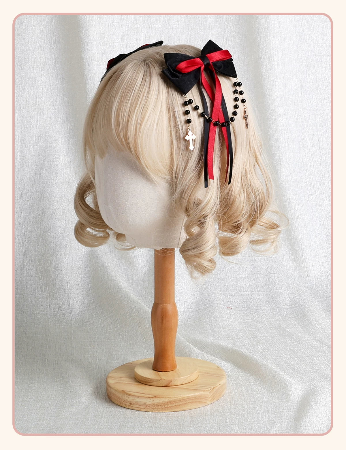 Stardust Rose - Rose Covenant - Lolita Accessories with Red Roses and Black Lace