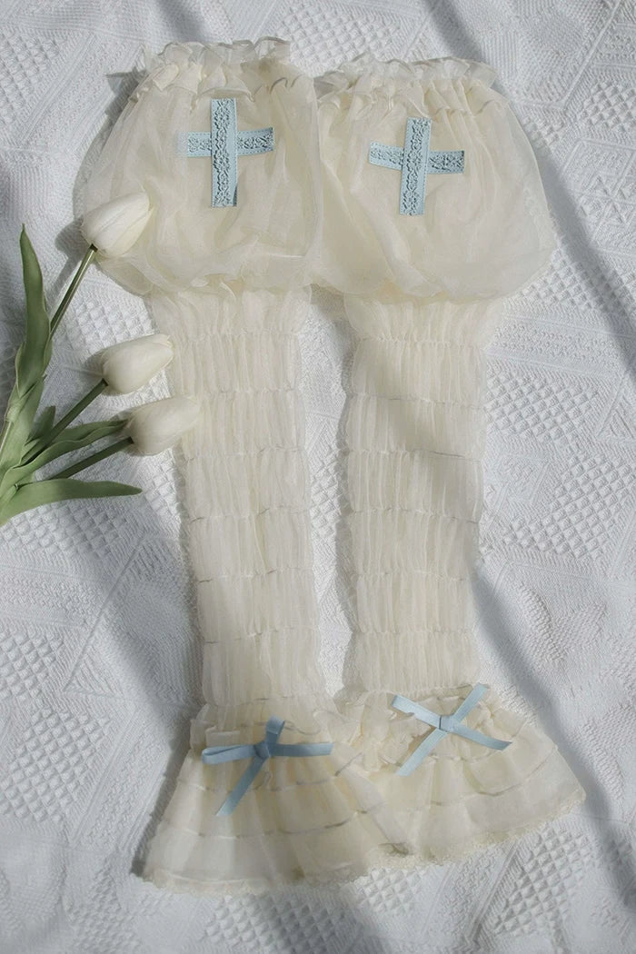 Alice Girl - Cross Maiden - Gothic Lolita Cuffs Puff Arm Sleeves