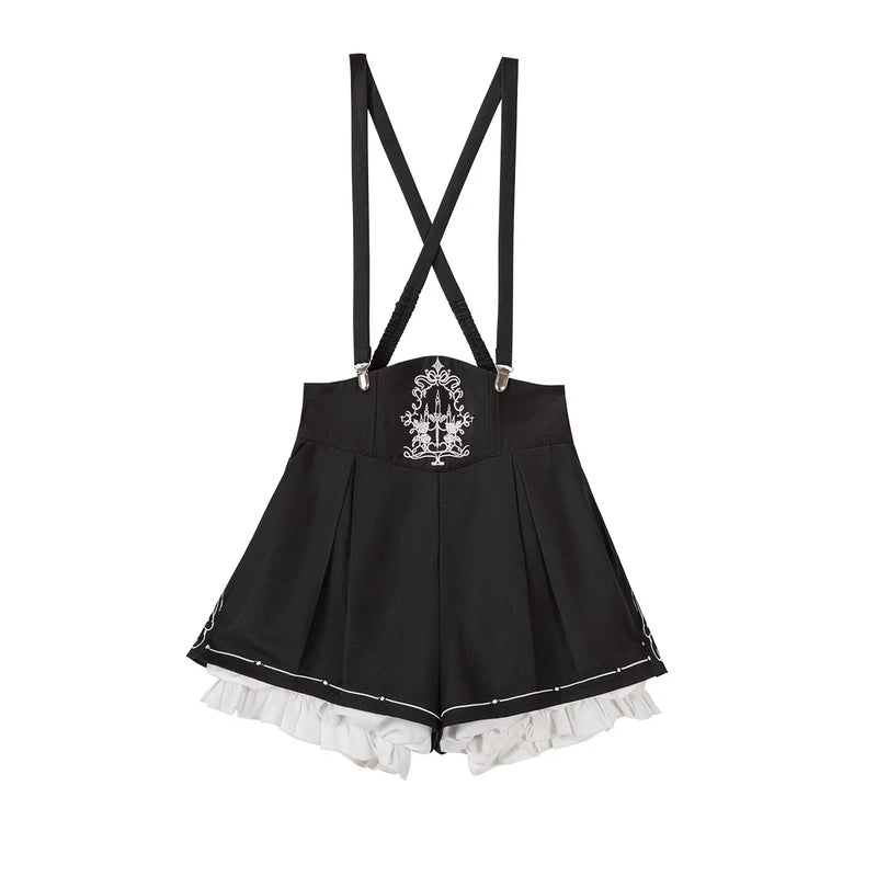 Letters from Unknown Star - Bunny Ear Meteorite - Ouji Lolita set with hooded bunny-ear vest